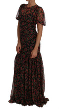 Load image into Gallery viewer, Dolce & Gabbana Elegant Floral A-Line Silk Dress