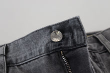 Load image into Gallery viewer, Dolce & Gabbana Gray Cotton Checkered Leg Men Denim Jeans