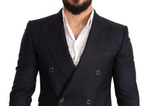 Load image into Gallery viewer, Dolce & Gabbana Elegant Navy Cashmere Silk Blend Blazer