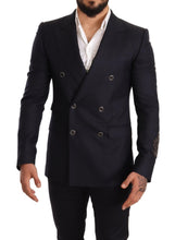 Load image into Gallery viewer, Dolce & Gabbana Elegant Navy Cashmere Silk Blend Blazer