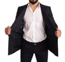Load image into Gallery viewer, Dolce & Gabbana Elegant Navy Cashmere Silk Blend Blazer