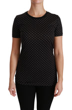 Load image into Gallery viewer, Dolce & Gabbana Chic Black Dotted Crewneck Cotton Tee