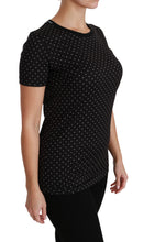 Load image into Gallery viewer, Dolce & Gabbana Chic Black Dotted Crewneck Cotton Tee