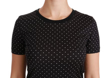 Load image into Gallery viewer, Dolce & Gabbana Chic Black Dotted Crewneck Cotton Tee