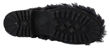 Load image into Gallery viewer, Dolce & Gabbana Black Leather Shearling Ankle Boots