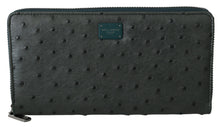 Load image into Gallery viewer, Dolce & Gabbana Exquisite Green Ostrich Leather Continental Wallet