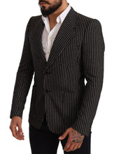 Load image into Gallery viewer, Dolce & Gabbana Elegant Black Striped Virgin Wool Blazer
