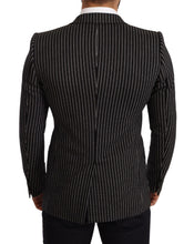 Load image into Gallery viewer, Dolce & Gabbana Elegant Black Striped Virgin Wool Blazer