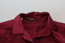 Load image into Gallery viewer, Dolce & Gabbana Elegant Silk Pajama Top in Bordeaux