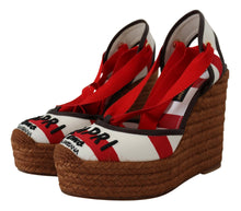 Load image into Gallery viewer, Dolce & Gabbana Multicolor Lace-Up Wedge Sandals