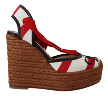 Load image into Gallery viewer, Dolce & Gabbana Multicolor Lace-Up Wedge Sandals