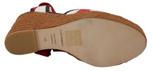 Load image into Gallery viewer, Dolce & Gabbana Multicolor Lace-Up Wedge Sandals