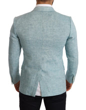 Load image into Gallery viewer, Dolce & Gabbana Elegant Light Blue Linen Blazer