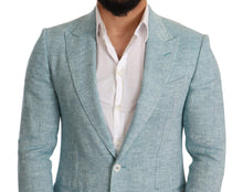 Load image into Gallery viewer, Dolce & Gabbana Elegant Light Blue Linen Blazer