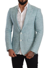Load image into Gallery viewer, Dolce & Gabbana Elegant Light Blue Linen Blazer