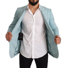 Load image into Gallery viewer, Dolce & Gabbana Elegant Light Blue Linen Blazer
