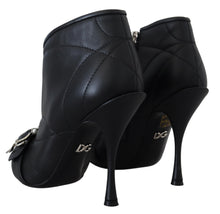 Load image into Gallery viewer, Dolce & Gabbana Elegant Black Quilted Leather Booties