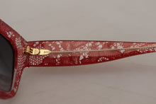 Load image into Gallery viewer, Dolce & Gabbana Elegant Lace-Infused Red Sunglasses