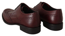 Load image into Gallery viewer, Dolce & Gabbana Elegant Bordeaux Leather Derby Shoes