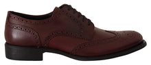 Load image into Gallery viewer, Dolce & Gabbana Elegant Bordeaux Leather Derby Shoes