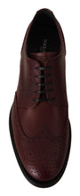 Load image into Gallery viewer, Dolce & Gabbana Elegant Bordeaux Leather Derby Shoes