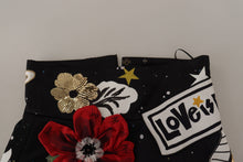 Load image into Gallery viewer, Dolce & Gabbana High-Waist A-Line Embellished Black Skirt