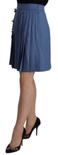 Load image into Gallery viewer, Dolce & Gabbana Elegant Pleated A-Line Mini Skirt with Bird Appliques