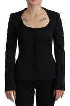 Load image into Gallery viewer, Dolce & Gabbana Sleek Black Snap Jacket with Silk Lining
