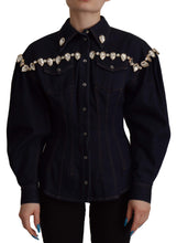 Load image into Gallery viewer, Dolce & Gabbana Elegant Crystal-Embellished Denim Jacket