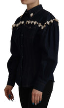 Load image into Gallery viewer, Dolce & Gabbana Elegant Crystal-Embellished Denim Jacket