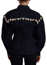 Load image into Gallery viewer, Dolce & Gabbana Elegant Crystal-Embellished Denim Jacket