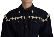 Load image into Gallery viewer, Dolce & Gabbana Elegant Crystal-Embellished Denim Jacket