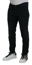 Load image into Gallery viewer, Dolce & Gabbana Black Angel Embroidery Skinny Denim Jeans