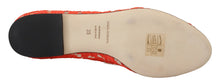 Load image into Gallery viewer, Dolce & Gabbana Elegant Lace Vally Flats in Coral Red