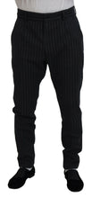 Load image into Gallery viewer, Dolce & Gabbana Dark Gray Stripes Chino Dress Pants