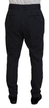 Load image into Gallery viewer, Dolce & Gabbana Dark Gray Stripes Chino Dress Pants