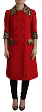 Load image into Gallery viewer, Dolce & Gabbana Elegant Red Leopard Trench Coat