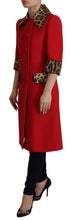 Load image into Gallery viewer, Dolce & Gabbana Elegant Red Leopard Trench Coat