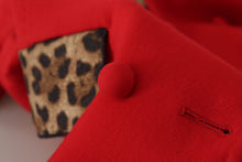 Load image into Gallery viewer, Dolce & Gabbana Elegant Red Leopard Trench Coat