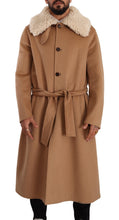 Load image into Gallery viewer, Dolce & Gabbana Opulent Beige Shearling-Collar Overcoat