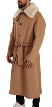 Load image into Gallery viewer, Dolce & Gabbana Opulent Beige Shearling-Collar Overcoat