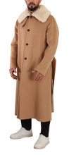 Load image into Gallery viewer, Dolce & Gabbana Opulent Beige Shearling-Collar Overcoat