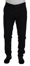Load image into Gallery viewer, Dolce & Gabbana Black Wool Chino Dress Formal Pants