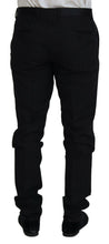 Load image into Gallery viewer, Dolce & Gabbana Black Wool Chino Dress Formal Pants