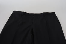 Load image into Gallery viewer, Dolce & Gabbana Black Wool Chino Dress Formal Pants
