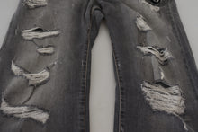 Load image into Gallery viewer, Dolce & Gabbana Gray Embroidery Tattered Cotton Denim Jeans