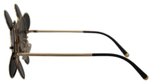 Load image into Gallery viewer, Dolce & Gabbana Chic Floral-Formed Black and Gold Sunglasses