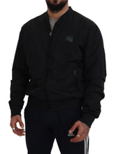 Load image into Gallery viewer, Dolce & Gabbana Black Nylon Logo Bomber Zipper Jacket