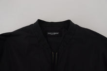 Load image into Gallery viewer, Dolce & Gabbana Black Nylon Logo Bomber Zipper Jacket