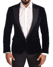 Load image into Gallery viewer, Dolce & Gabbana Elegant Two-Piece Velvet Suit in Blue